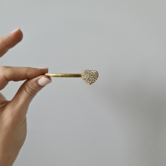 Accessories - 🏷️ Love Heart Gold Hair Slide Clip